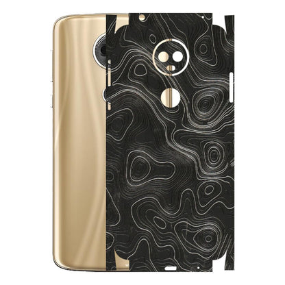 Motorola Phone Skins (All Models) - Abstract White Line Map - 3D Embossed Finish (L-269) Motorola Moto E5 Plus