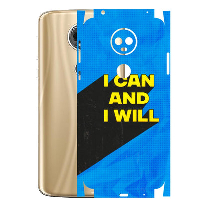 Motorola Phone Skins (All Models) - I Can And I Will - 3D Embossed Finish (L-281) Motorola Moto E5 Plus