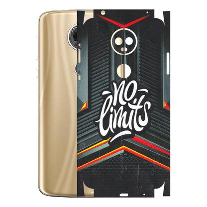 Motorola Phone Skins (All Models) - No Limits - 3D Embossed Finish (L-286) Motorola Moto E5 Plus