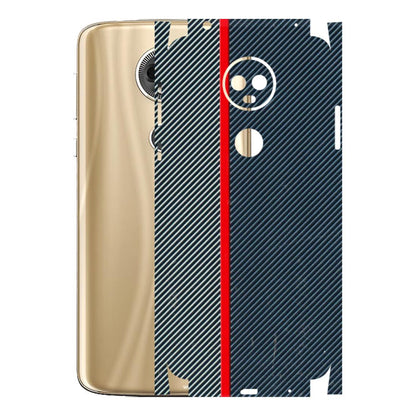Motorola Phone Skins (All Models) - Blue Sober Lines - 3D Embossed Finish (L-305) Motorola Moto E5 Plus