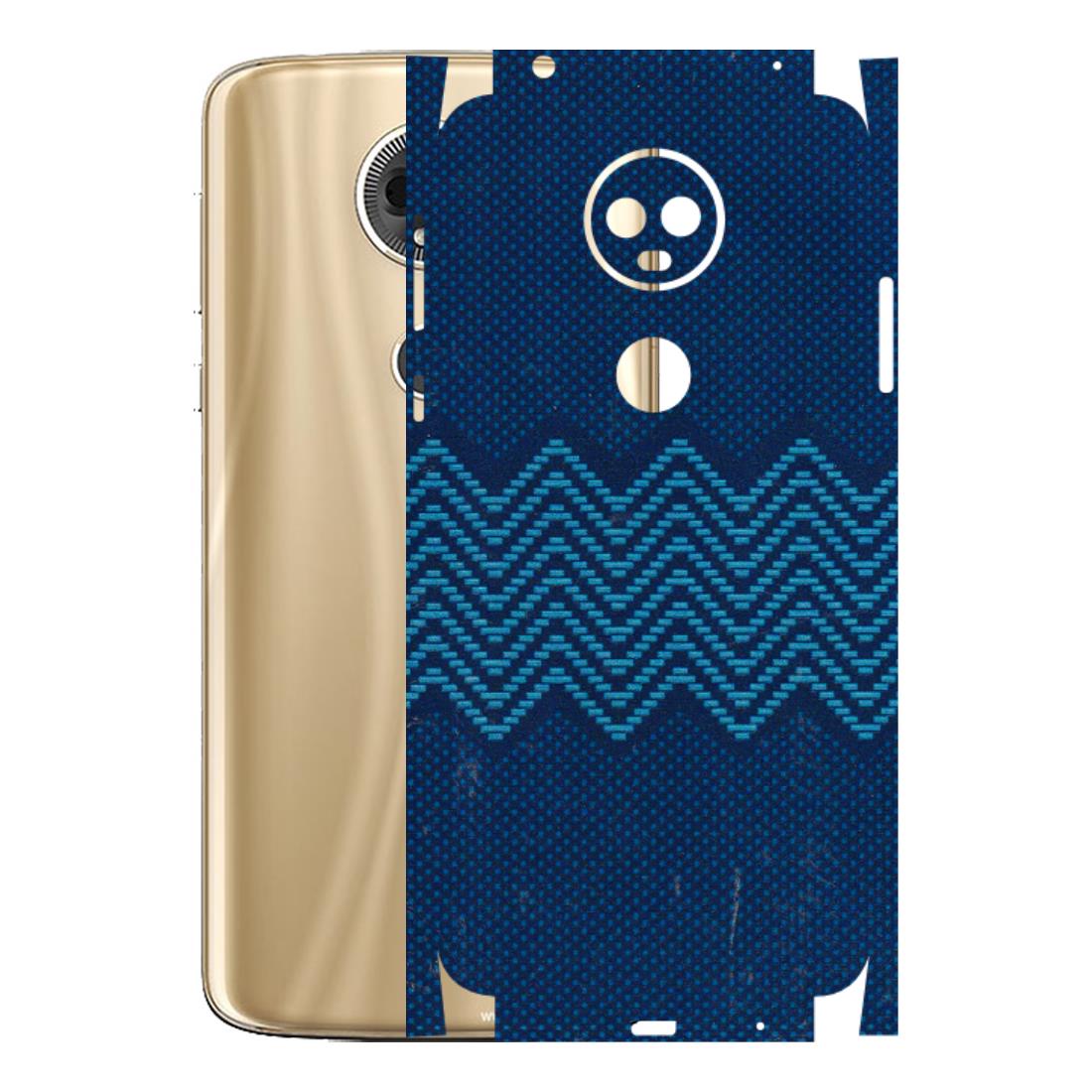 Motorola Phone Skins (All Models) - Blue Sober Waves - 3D Embossed Finish (L-306) Motorola Moto E5 Plus