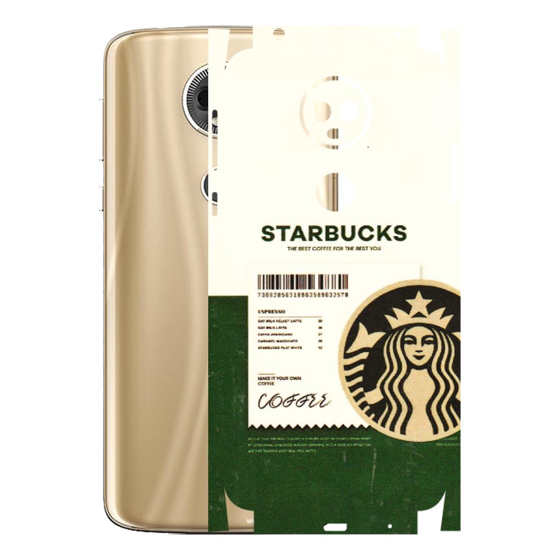 Motorola Phone Skins (All Models) - Starbucks Barcode - 3D Embossed Finish (L-308) Motorola Moto E5 Plus