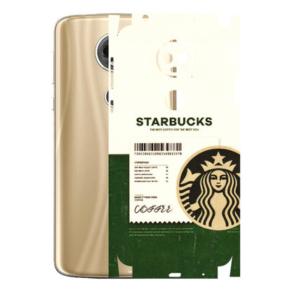 Motorola Phone Skins (All Models) - Starbucks Barcode - 3D Embossed Finish (L-308) Motorola Moto E5 Plus
