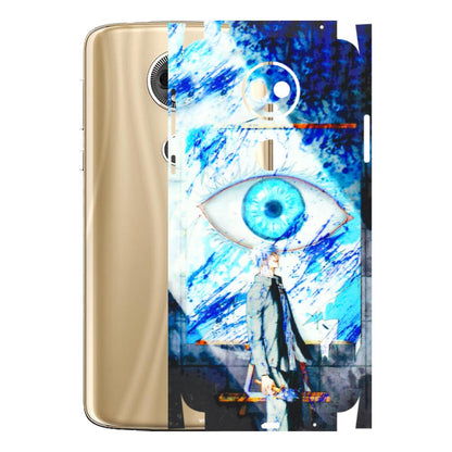 Motorola Phone Skins (All Models) - Anime Sea Blue Eye - 3D Embossed Finish (L-318) Motorola Moto E5 Plus