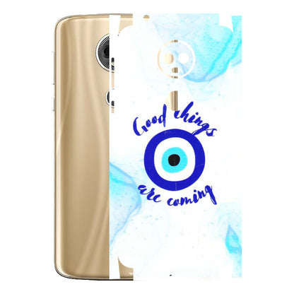 Motorola Phone Skins (All Models) - Evil Eye Good Things Are Coming - 3D Embossed Finish (L-322) Motorola Moto E5 Plus