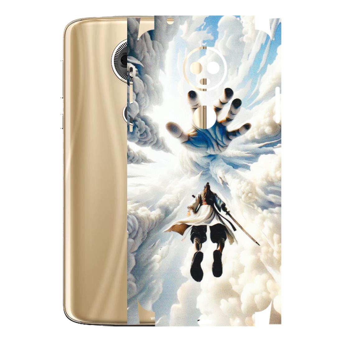 Motorola Phone Skins (All Models) - Big Hand With Monkey King - 3D Embossed Finish (L-323) Motorola Moto E5 Plus