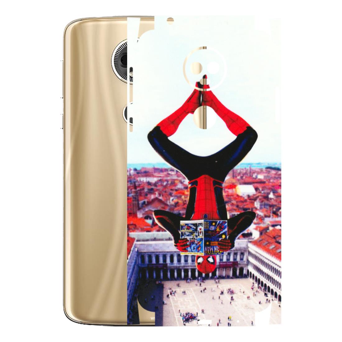 Motorola Phone Skins (All Models) - Spiderman Hanging - 3D Embossed Finish (L-53) Motorola Moto E5 Plus