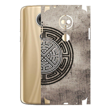 Motorola Phone Skins (All Models) - Mysterious Circular Design - 3D Embossed Finish (L-63) Motorola Moto E5 Plus