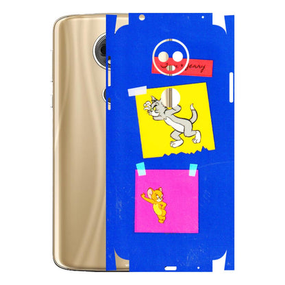 Motorola Phone Skins (All Models) - Tom N Jerry Sticky Notes - 3D Embossed Finish (L-88) Motorola Moto E5 Plus