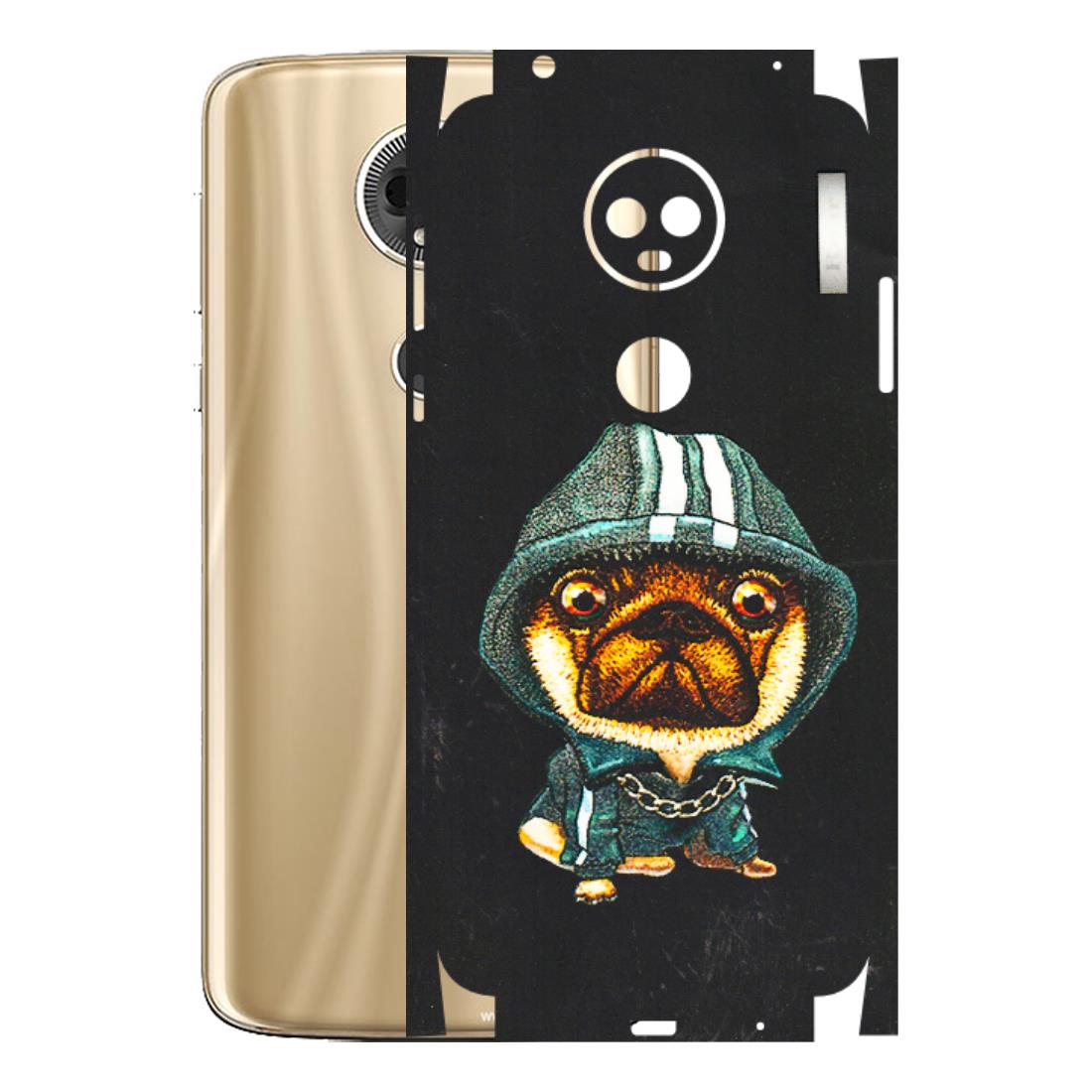 Motorola Phone Skins (All Models) - Puppy N Hoodie - 3D Embossed Finish (L-90) Motorola Moto E5 Plus