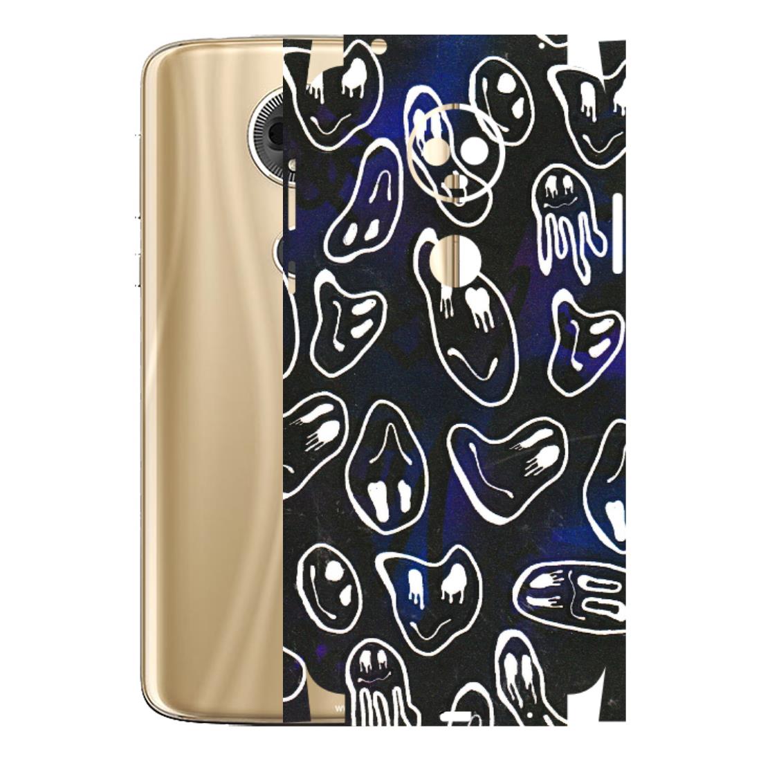 Motorola Phone Skins (All Models) - Distorted Smileys - 3D Embossed Finish (L-92) Motorola Moto E5 Plus