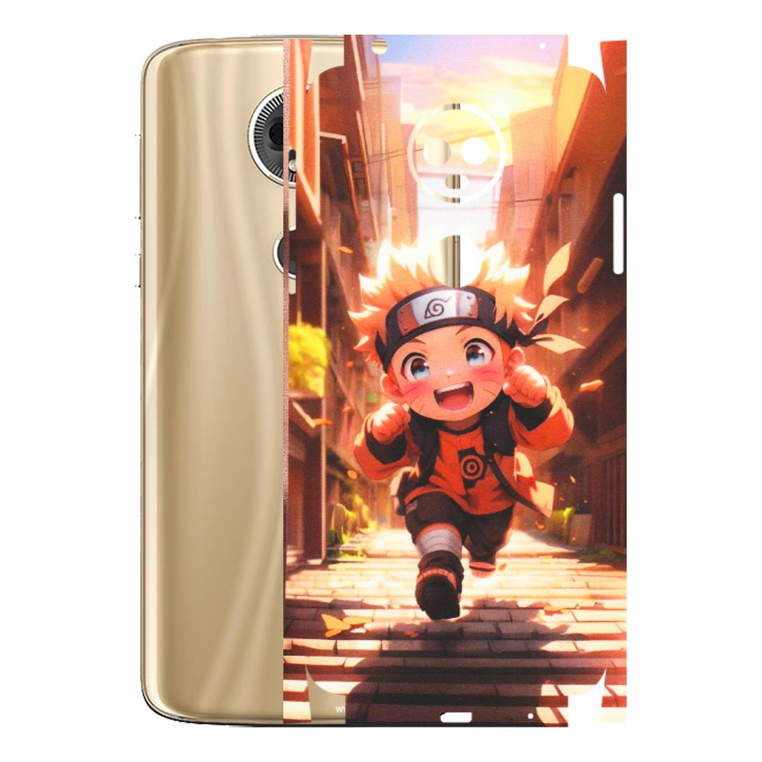 Motorola Phone Skins (All Models) - Naruto Cute Toon Running - Matte Finish (M-04) Motorola Moto E5 Plus