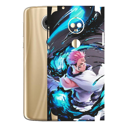 Motorola Phone Skins (All Models) - New Jujutsu Kaisen Grey Blue Anime - Matte Finish (M-127) Motorola Moto E5 Plus