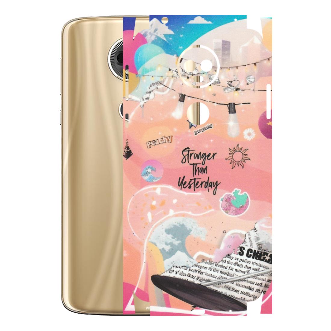 Motorola Phone Skins (All Models) - Stronger Then Yesterday - Matte Finish (M-128) Motorola Moto E5 Plus