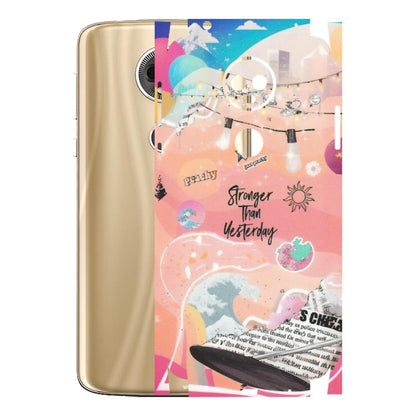 Motorola Phone Skins (All Models) - Stronger Then Yesterday - Matte Finish (M-128) Motorola Moto E5 Plus