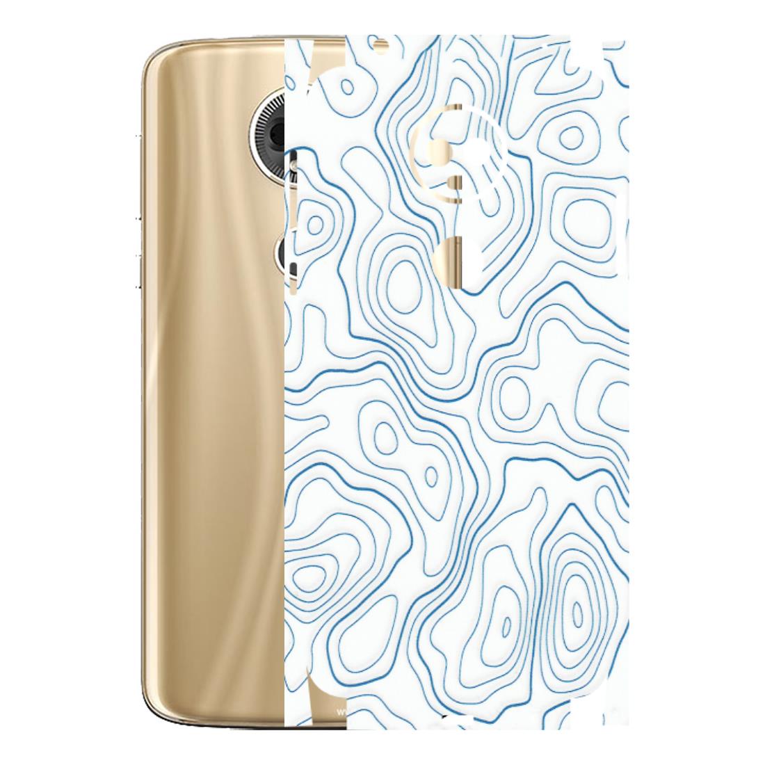Motorola Phone Skins (All Models) - Blue And White Swirls - Matte Finish (M-139) Motorola Moto E5 Plus