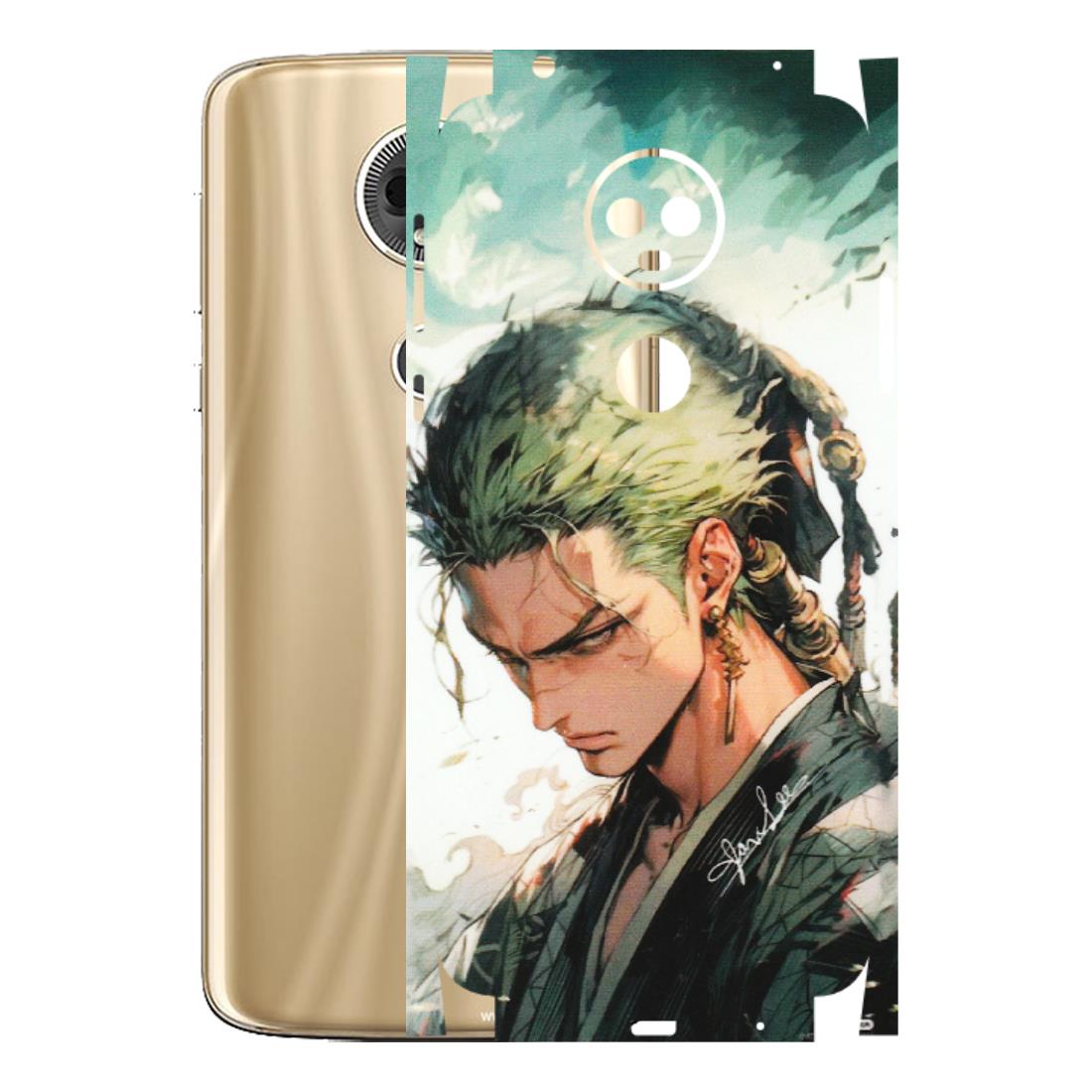 Motorola Phone Skins (All Models) - New Roronoa Zoro One Picece Anime - Matte Finish (M-140) Motorola Moto E5 Plus