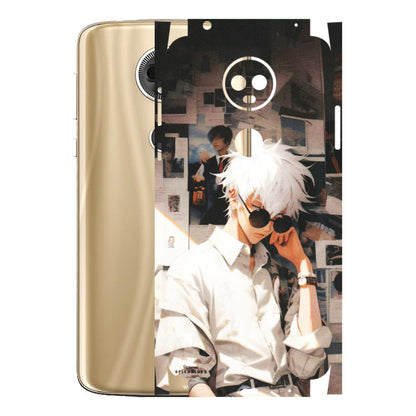 Motorola Phone Skins (All Models) - Gojo Satoru Jujustu Kaisen Anime - Matte Finish (M-156) Motorola Moto E5 Plus