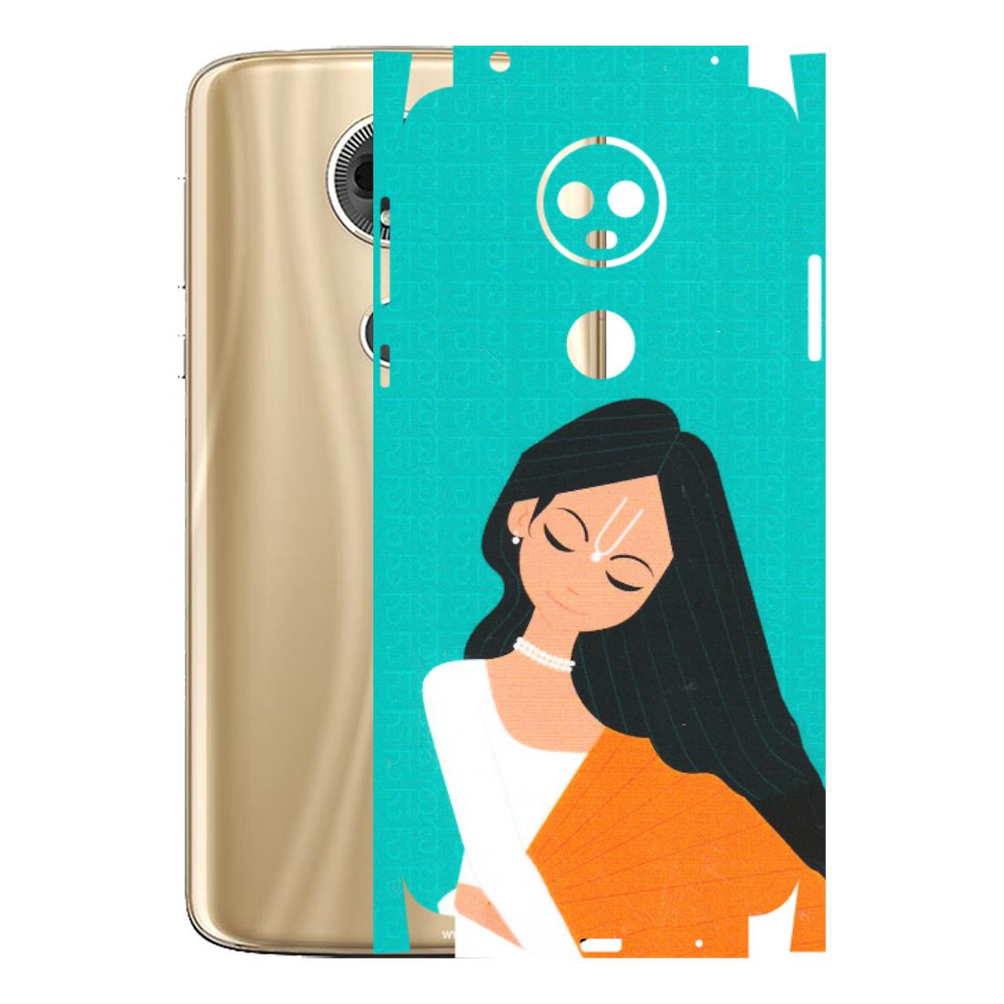 Motorola Phone Skins (All Models) - Radhe Radhe With Hindu Symbol - Matte Finish (M-164) Motorola Moto E5 Plus