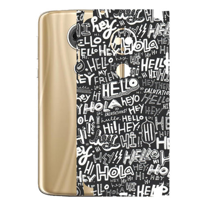 Motorola Phone Skins (All Models) - Hi Hello Doodles - Matte Finish (M-25) Motorola Moto E5 Plus