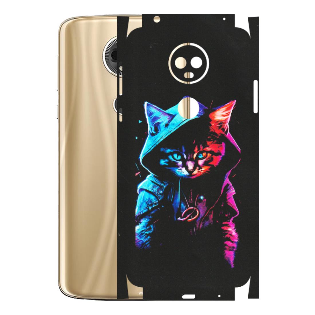 Motorola Phone Skins (All Models) - Cyberpunk Cat - Matte Finish (M-45) Motorola Moto E5 Plus