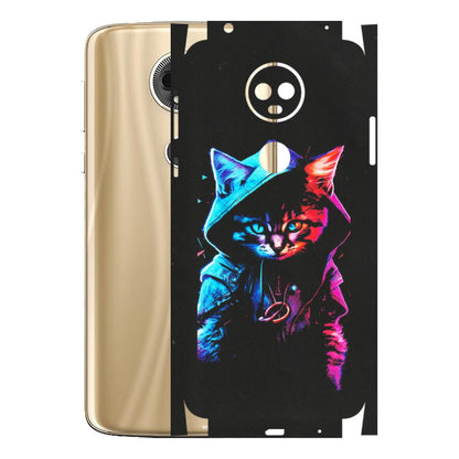 Motorola Phone Skins (All Models) - Cyberpunk Cat - Matte Finish (M-45) Motorola Moto E5 Plus