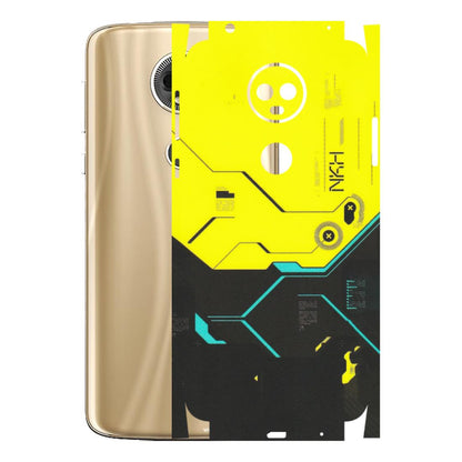 Motorola Phone Skins (All Models) - Black Yellow Technica - Matte Finish (M-53) Motorola Moto E5 Plus