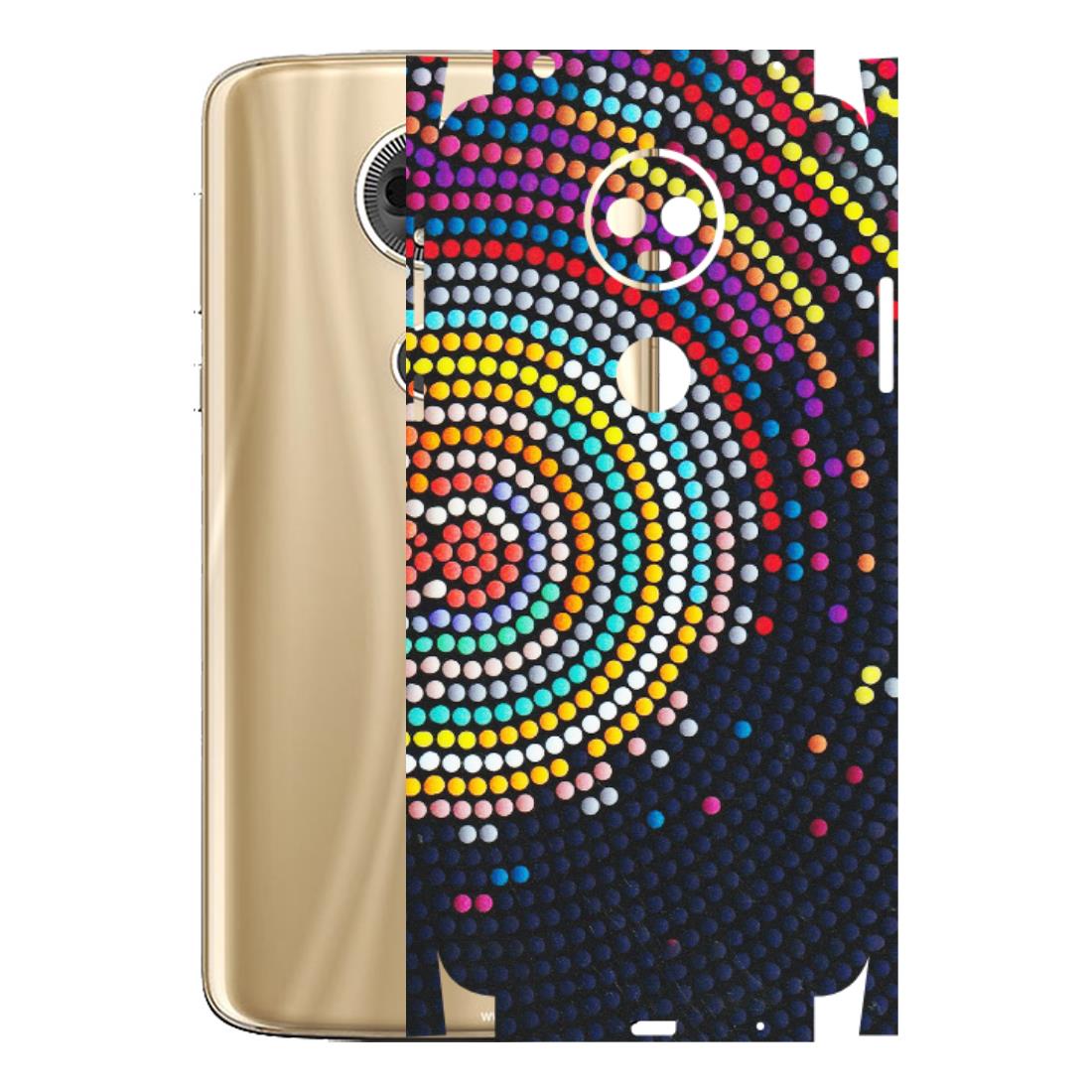 Motorola Phone Skins (All Models) - Rainbow Dot Mandala - Matte Finish (M-97) Motorola Moto E5 Plus