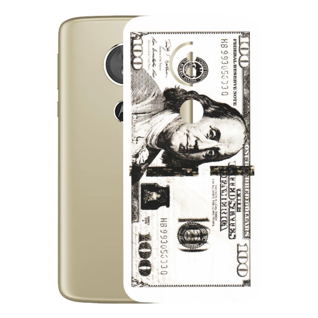 Motorola Phone Skins (All Models) - 100 Dollar Currency - Transparent Finish (T-01) Motorola Moto E5