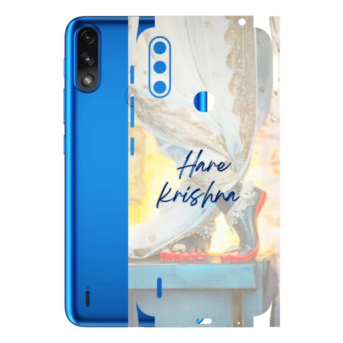 Motorola Phone Skins (All Models) - Hare Krishna - 3D Embossed Finish (L-03) Motorola Moto E7 Power