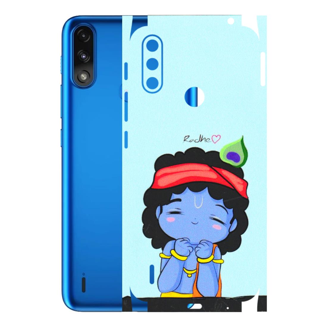 Motorola Phone Skins (All Models) - Radhe Radhe Cute Toon - 3D Embossed Finish (L-05) Motorola Moto E7 Power