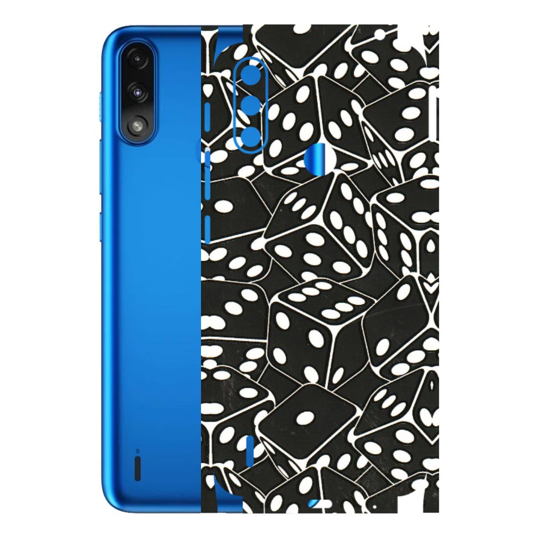 Motorola Phone Skins (All Models) - Big Black Dices - 3D Embossed Finish (L-106) Motorola Moto E7 Power
