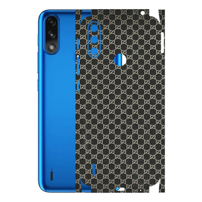 Motorola Phone Skins (All Models) - Black G Print - 3D Embossed Finish (L-109) Motorola Moto E7 Power