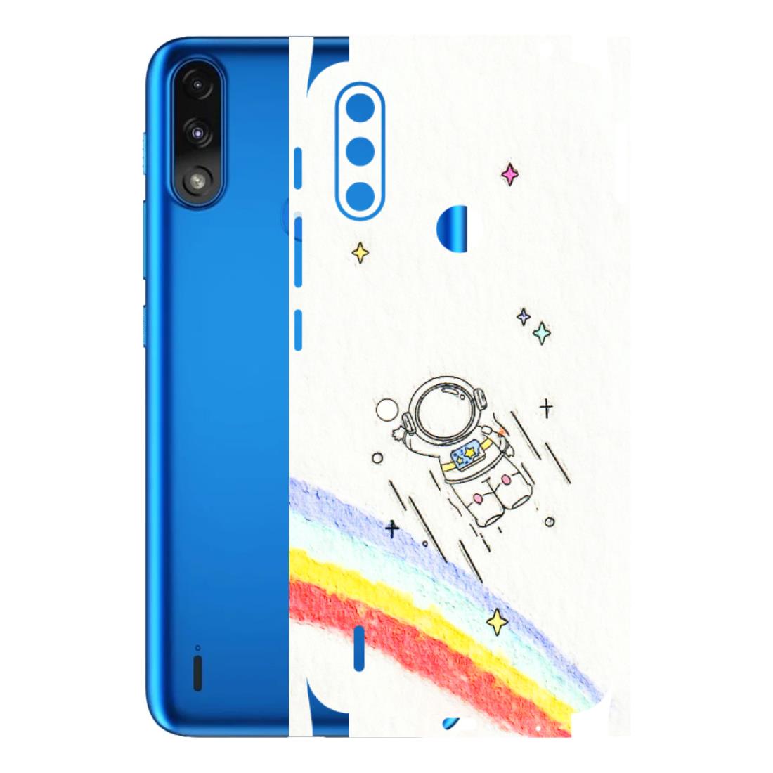 Motorola Phone Skins (All Models) - Milkyway Astronaut - 3D Embossed Finish (L-110) Motorola Moto E7 Power