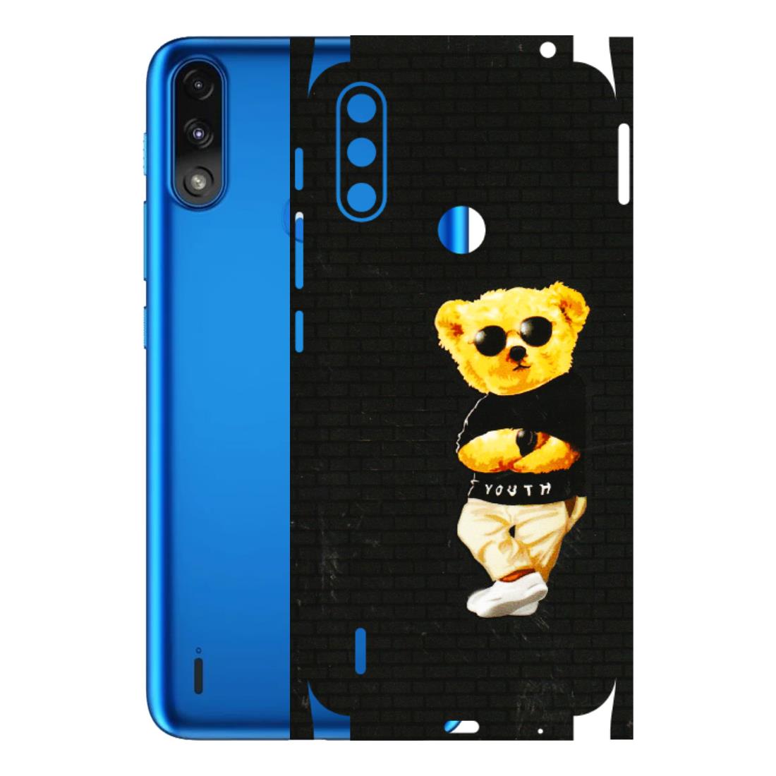 Motorola Phone Skins (All Models) - Classy Teddy Bear - 3D Embossed Finish (L-116) Motorola Moto E7 Power
