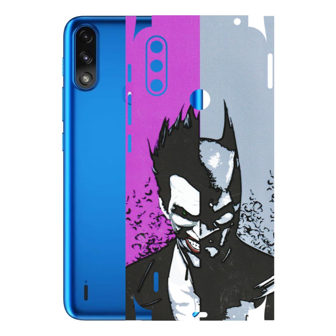Motorola Phone Skins (All Models) - Batman & Joker - 3D Embossed Finish (L-143) Motorola Moto E7 Power