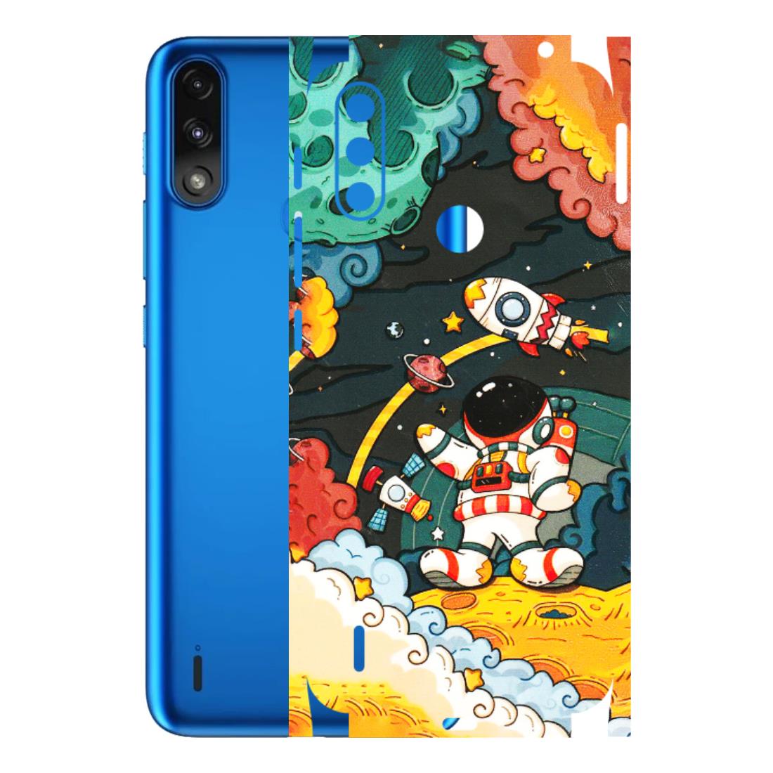 Motorola Phone Skins (All Models) - Astronauts & Spaceship - 3D Embossed Finish (L-145) Motorola Moto E7 Power