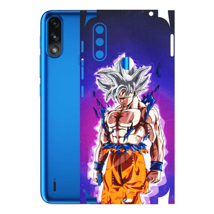 Motorola Phone Skins (All Models) - Goku Purple Anime - 3D Embossed Finish (L-147) Motorola Moto E7 Power