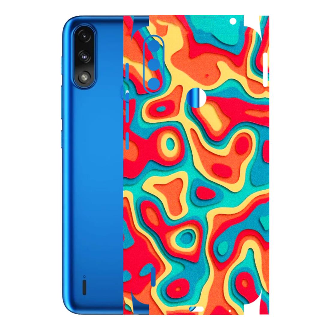 Motorola Phone Skins (All Models) - Abstract Swirl - 3D Embossed Finish (L-150) Motorola Moto E7 Power