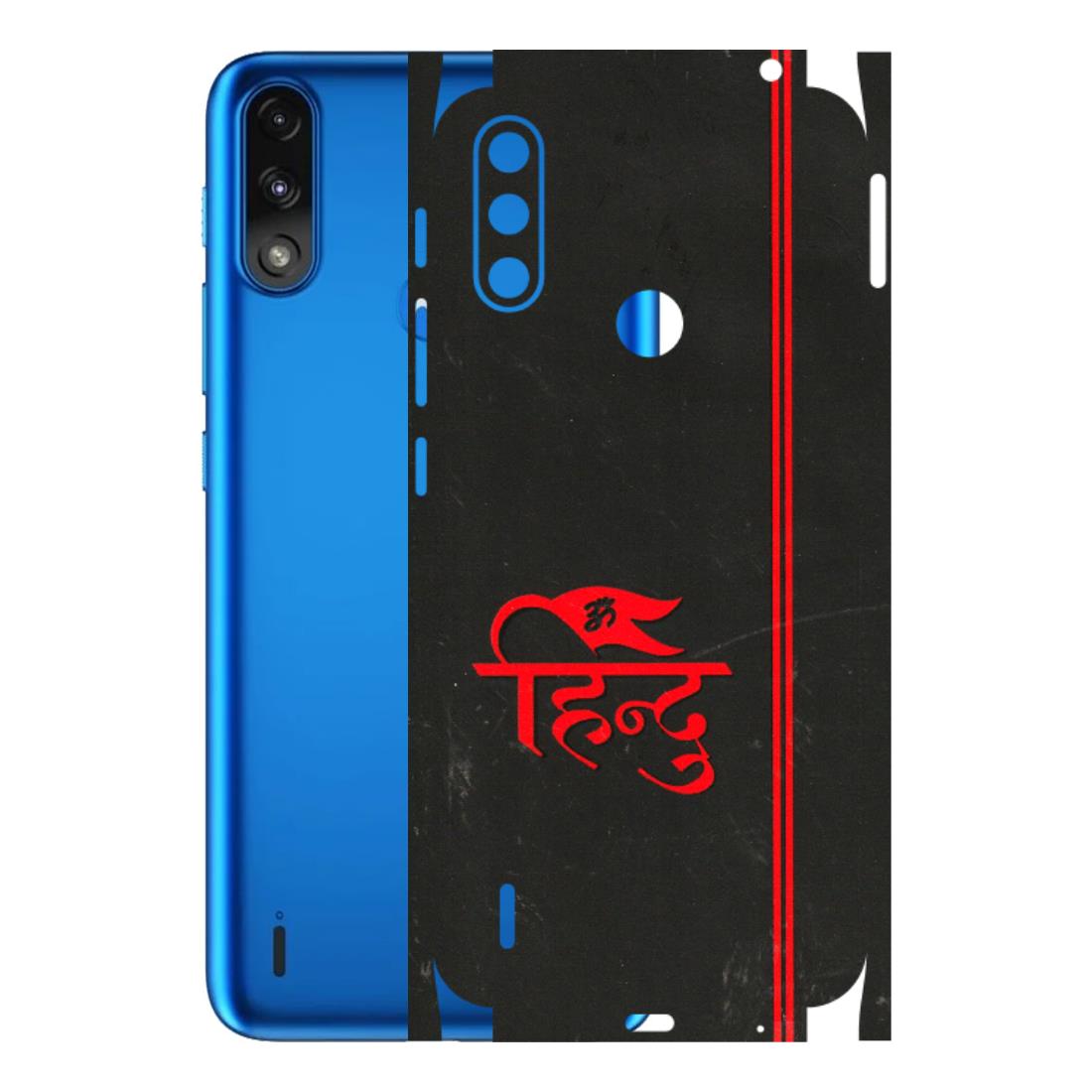 Motorola Phone Skins (All Models) - Hindu Black - 3D Embossed Finish (L-153) Motorola Moto E7 Power