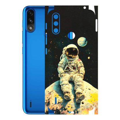 Motorola Phone Skins (All Models) - Astronaut in Space - 3D Embossed Finish (L-16) Motorola Moto E7 Power