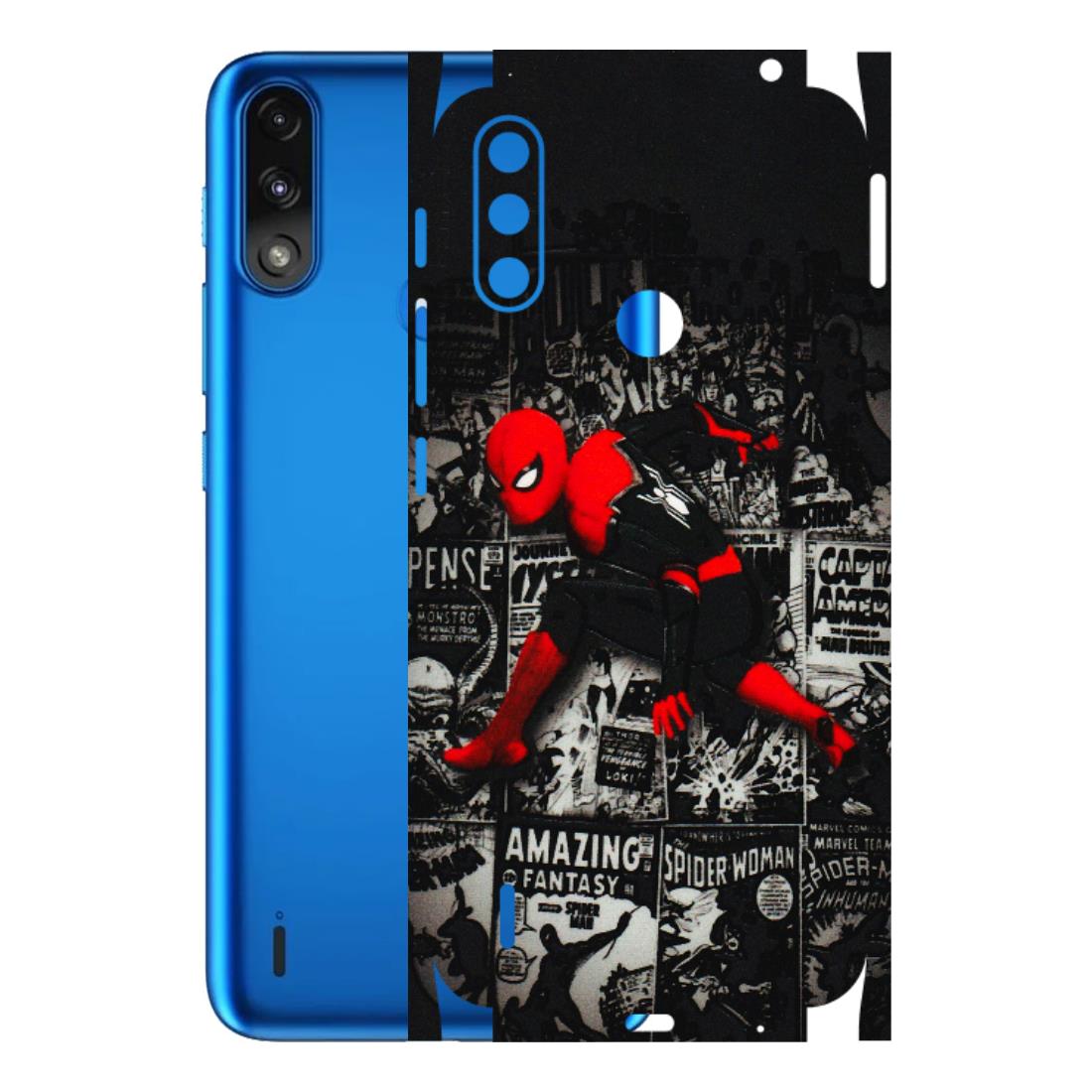 Motorola Phone Skins (All Models) - SpiderMan New - 3D Embossed Finish (L-162) Motorola Moto E7 Power