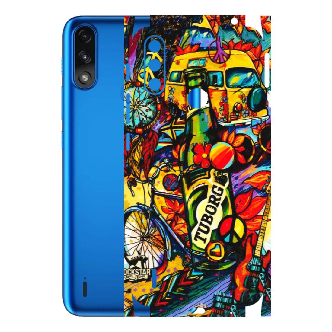 Motorola Phone Skins (All Models) - Cool Beer Bottle - 3D Embossed Finish (L-193) Motorola Moto E7 Power