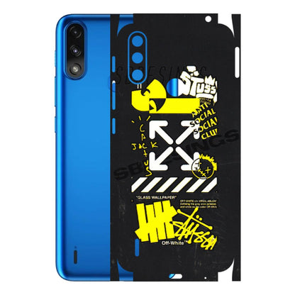 Motorola Phone Skins (All Models) - Anti Social Graffiti - 3D Embossed Finish (L-198) Motorola Moto E7 Power
