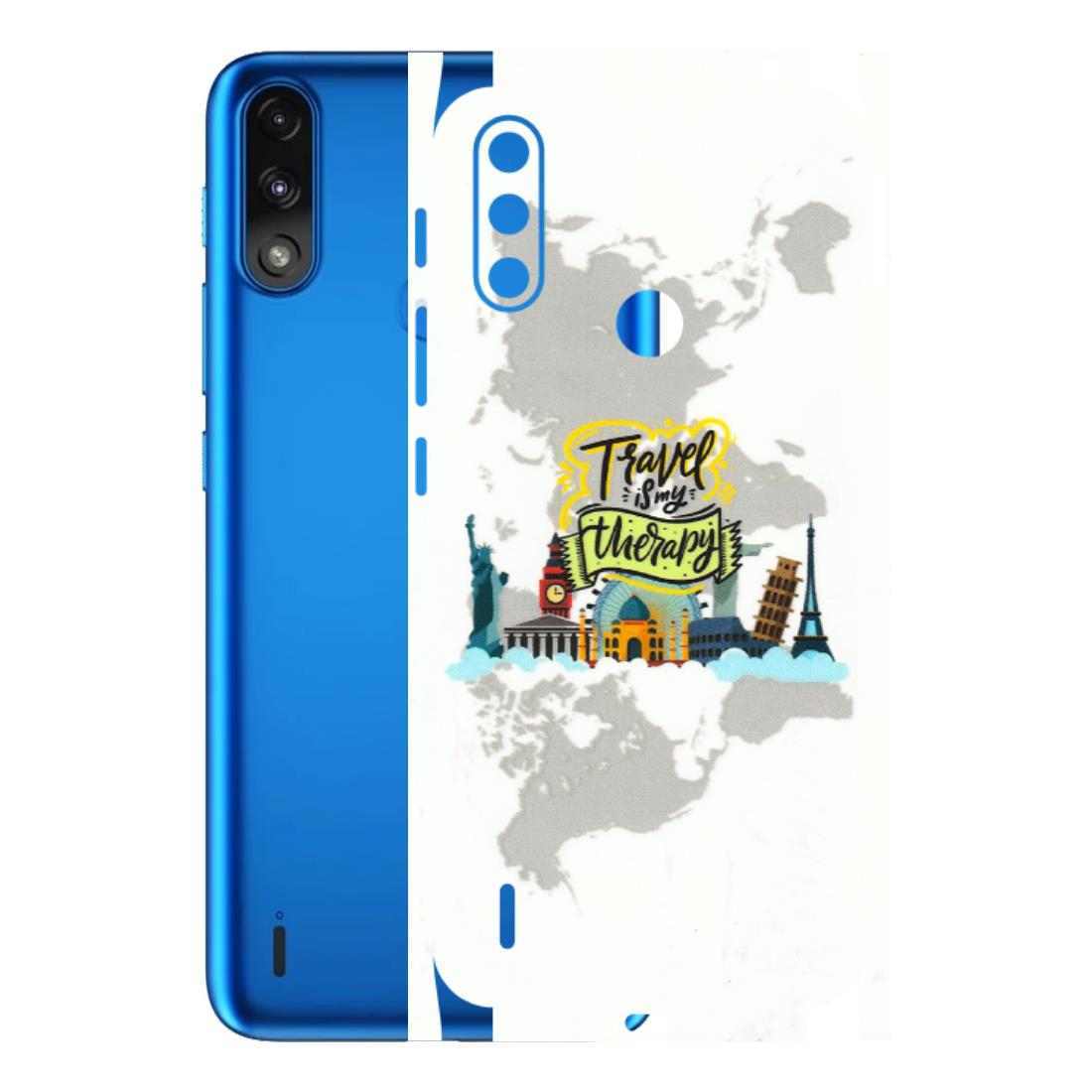 Motorola Phone Skins (All Models) - Travel Therapy - 3D Embossed Finish (L-199) Motorola Moto E7 Power