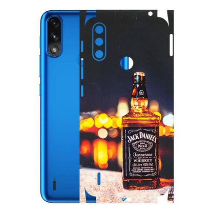 Motorola Phone Skins (All Models) - JD Whiskey Bottle - 3D Embossed Finish (L-20) Motorola Moto E7 Power