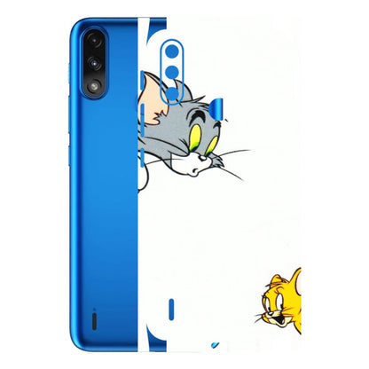 Motorola Phone Skins (All Models) - Cute Tom And Jerry - 3D Embossed Finish (L-220) Motorola Moto E7 Power