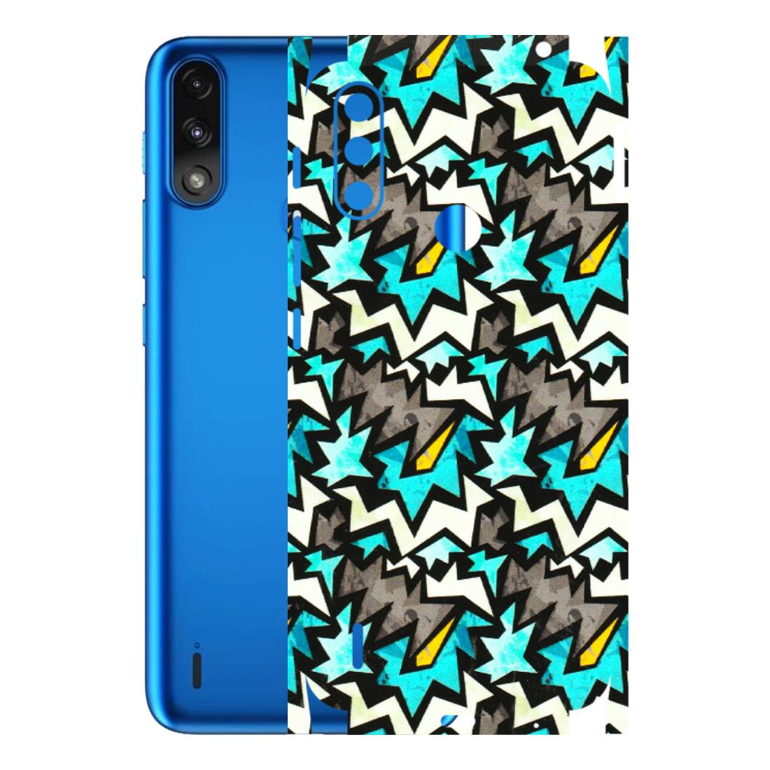 Motorola Phone Skins (All Models) - Funky Zig Zag - 3D Embossed Finish (L-223) Motorola Moto E7 Power