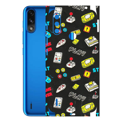 Motorola Phone Skins (All Models) - Gaming Doodles - 3D Embossed Finish (L-224) Motorola Moto E7 Power