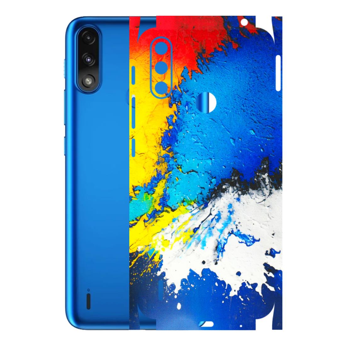 Motorola Phone Skins (All Models) - Acrylic Paint Spill - 3D Embossed Finish (L-229) Motorola Moto E7 Power